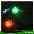 Solar Power Waterproof Pool Flutuante Lotus Solar Light Night Flower Lamp para Decoração de Lagoas de Jardim